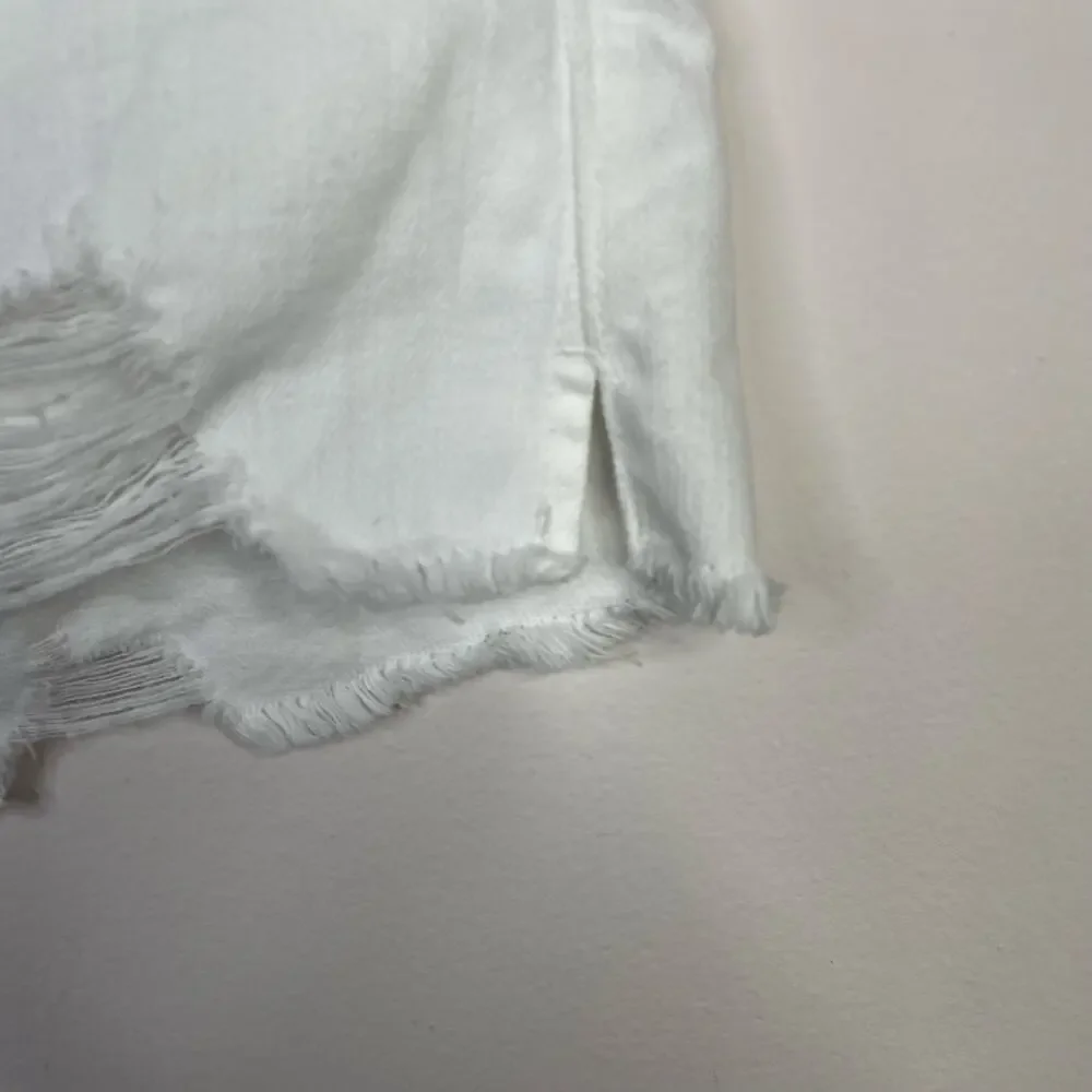 Aerie Daydream Distressed Comfy Denim Jean Shorts cutoffs White plus XXL 20